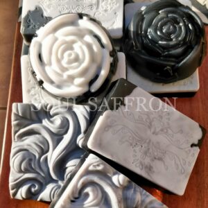 ACTIVATED CHARCOAL AND ORANGE ARTISAN SOAP BAR